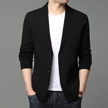  Hair Spring And Autumn Men\'S T-Shirt Coat Korean Version Blazer Solid Color Cardigan Handsome Men\'S Sweater